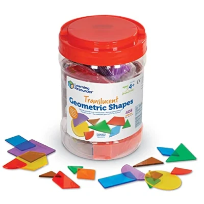 Image de Learning Resources Seau de formes transparentes, 15,8 x 13