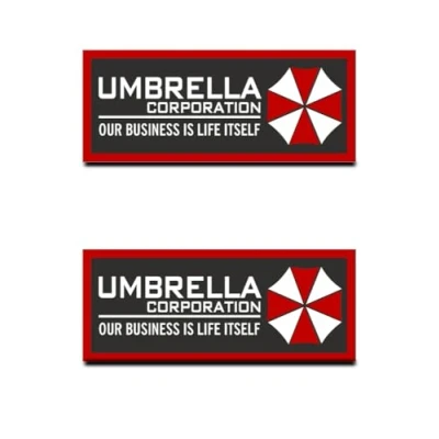 Image de Lot de 2 écussons tactiques compatibles avec Umbrella Corporation Resident Evil Écusson Hook and Loop Patch militaire pour vêtements, sac à dos, uniforme, gilet, veste, harnais chien