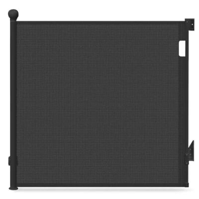 Image de VOUNOT Barrière de Sécurité Rétractable 0 à 180cm pour Enfant et Chiens Filet Protection Extensible Opération Une Main Extérieur Intérieur Porte Escaliers Couloirs Noir