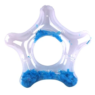 Image de BLUE SKY Bouée Etoile Plume Gonflable 069021 Bleu Vinyle 75 cm de Diametre Jouet Enfant Jeu Plein Air Piscine À Partir 3 Ans