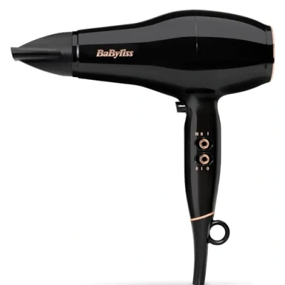 Image de BaByliss D5245E Sèche cheveux Pro Power 2300 Ultra performant Moteur AC longue durée Made in Italy Fonction ionique anti frizz pour un résultat doux et brillant