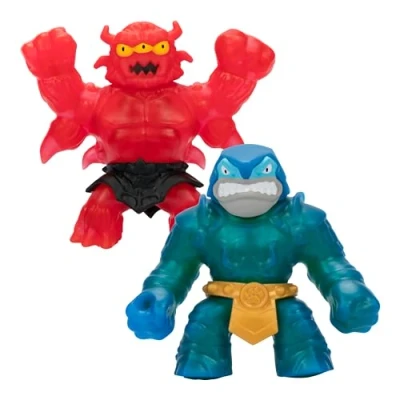 Image de Heroes of Goo Jit Zu Coffret Duel Stretch Strikers, 2 Combattants élastiques, Sire Thrashalot élastique vs Redback craquant, s’étirent Jusqu’à 3 Fois Leur Taille