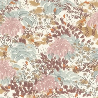 Image de papier peint intissé 868302 Botanical jungle 53 x 1005 cm Rasch Symphony marron bleu