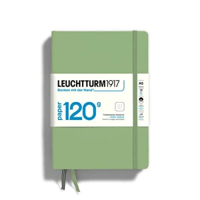 Image de LEUCHTTURM1917 363537 Carnet 120 g/m² Paper Edition, couverture rigide, Medium (A5), Sauge, pointillés