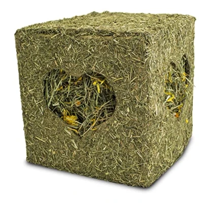 Image de JR FARM Grand Cube de Foin avec Fleurs 450 g