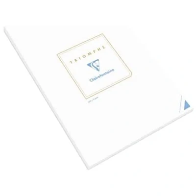 Image de Clairefontaine 6170C Bloc de Correspondance Triomphe 50 Feuilles Unies Blanches A4 21x29,7 cm 90g/m²