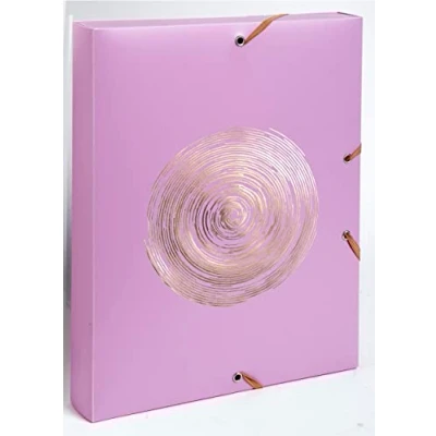 Image de Exacompta Réf. 59890E 1 boîte de classement avec élastiques Ellipse en polypropylène recyclé dos 4 cm dimensions 25 x 33 pour format A4 couleurs aléatoires livrées montées