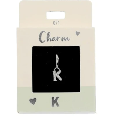 Image de Depesche 11785 021 Charms Express Yourself Pendentif pour Colliers et Bracelets, Lettre K, argenté, comme Petit Cadeau, Multicolored