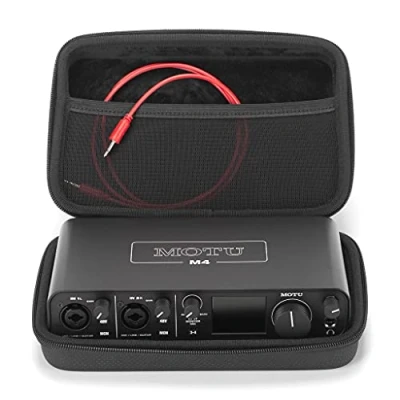 Image de Analog Cases GLIDE Case pour Motu M2 ou M4, Housse de protection premium (ajustement parfait, matériau haute qualité, fermeture éclair sur le pourtour, compartiment câble), Noir