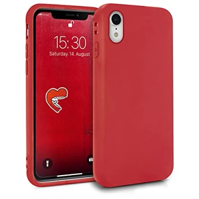 Image de MyGadget Coque pour iPhone XR Case TPU Souple &amp; Soft Cover Protection Extra Fine Légère Étui Coloré Anti Choc et Rayures Rouge