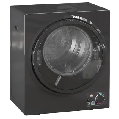 Image de Sèche linge à évacuation HOMCOM 850 W capacité 4 Kg modes de séchage cuve en acier inoxydable 49x405x60cm noir