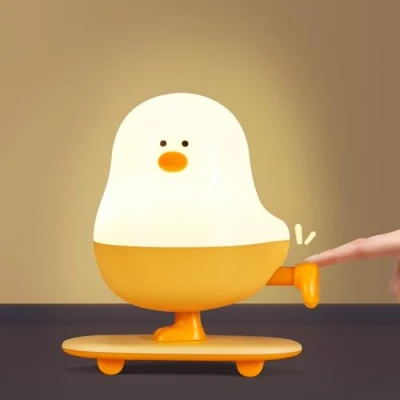 Image de YISSVIC Veilleuse Bebe Enfant Poulet Rechargeable Type C Fonction Minuterie de 30 minutes Lampe Chevet Cadeau Pour