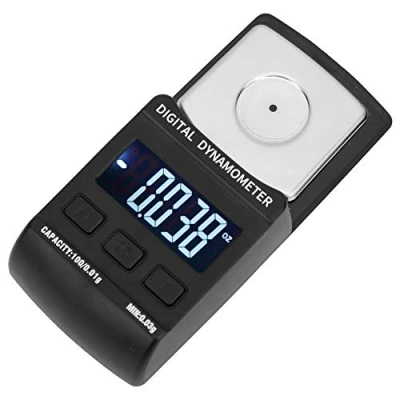 Image de jauge de force stylet, stylet LCD noir 100 g/0,01 g, pression à aiguille plaque tournante numérique, ABS + acier inoxydable