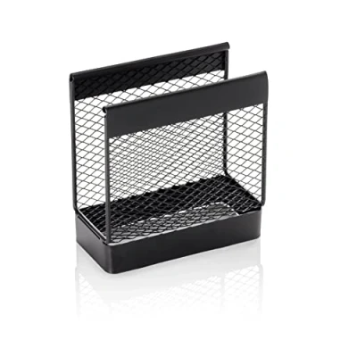 Image de WAS Germany Porte serviettes debout Support décoratif pour En métal revêtu par pulvérisation aspect grille Noir 13,3 x 6,7 14 cm