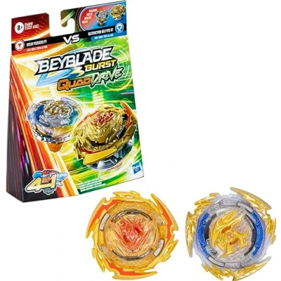 Image de 2 toupies Beyblade Burst Quad Drive Decay Perseus P7 VS Destruction Belfyre B7 [Hasbro] F4489