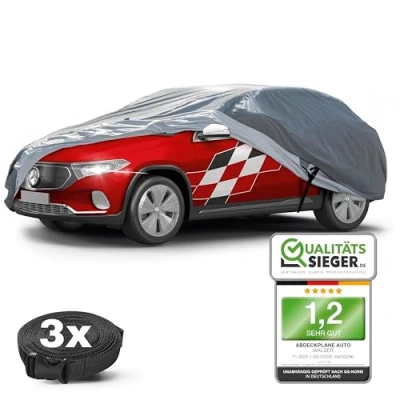 Image de WALSER Bâche Premium All Weather Plus, enduite de PVC, Automobile résistant aux UV, Complet imperméable à l&#039;eau SUV Taille M