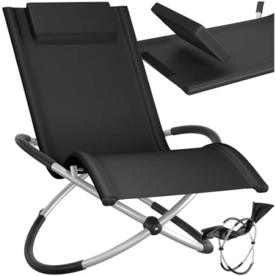Image de TecTake® Chaise Longue Pliante Bain de Soleil Jardin Exterieur Confortable &amp; Peu encombrant, Cadre en Acier Aluminium Transat Plage Relax Camping Salon