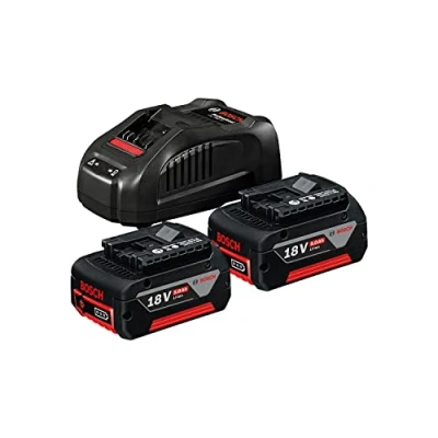 Image de Bosch Professional 18V System set de base batteries (2 5,0 Ah, chargeur rapide, dans boîte carton)