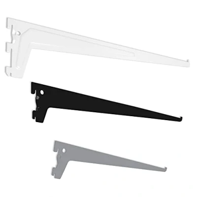 Image de IB Style Lot de 10 pièces Support d&#039;étagère 8 Dimensions pour système à 1 rangée avec la Grille 50 mm Longueur 250 Blanc