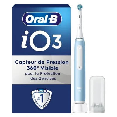 Image de Brosse à dents électrique Braun Oral B iO 3N Bleue 1 brossette 3 modes de brossage