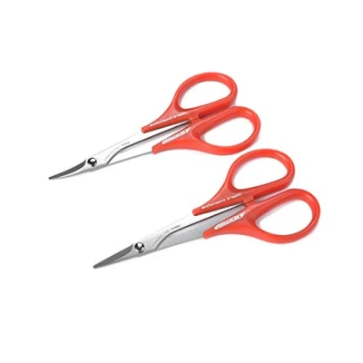 Image de Team Corally Shape It Lot de 2 paires ciseaux courbés et droits pour découpe Lexan