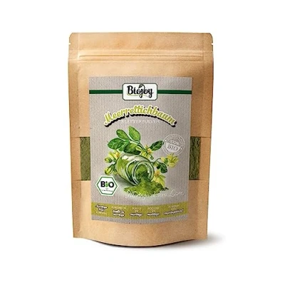 Image de Biojoy Moringa en Poudre BIO (250 g), de Feuilles Moringa, sans additifs (Moringa oleifera Lam.)
