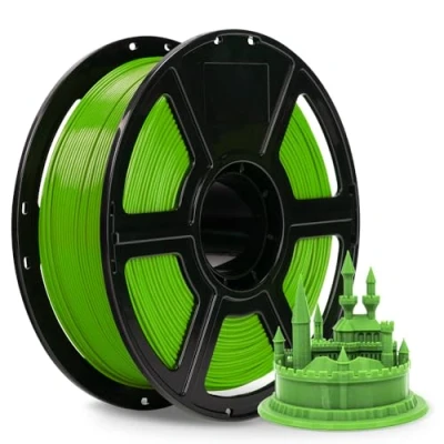 Image de FLASHFORGE ABS PRO Filament pour imprimante 3D, filaments résistants à la chaleur, bobine de 1kg (2.2lbs), précision dimensionnelle +/ 0.02 mm, consommables solides et durables (Vert)