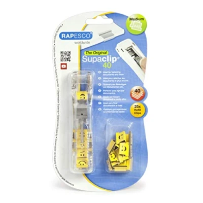 Image de Rapesco 1370 Supaclip 40 Distributeur Transparent avec 25 Pinces Drôles
