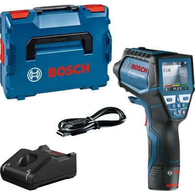 Image de Bosch Professional Thermomètre infrarouge GIS 1000 C (1 batterie 12V + chargeur, avec fonction application, plage de température : 40 à C, dans une L BOXX)