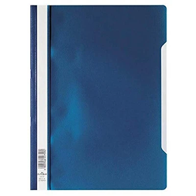 Image de Durable 252307 Lot de 25 Chemise à lamelles format A4 couverture transparente dos opaque Bleu foncé