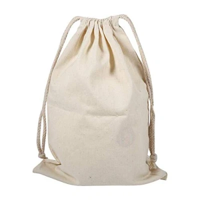 Image de PACK de 6 sacs cordon coton, sac plat Stuff blanchisserie stockage coton ménage pour l&#039;usage à la maison voyage(10 * 12cm)