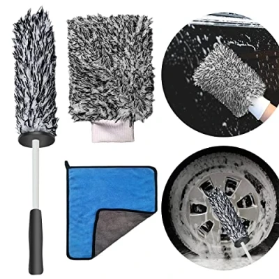 Image de Brosse de Jante en Microfibre Extra Fine qualité supérieure pour Jantes Aluminium Lavage Douce Un Nettoyage Douceur jusqu&#039;à profondément dans Le lit
