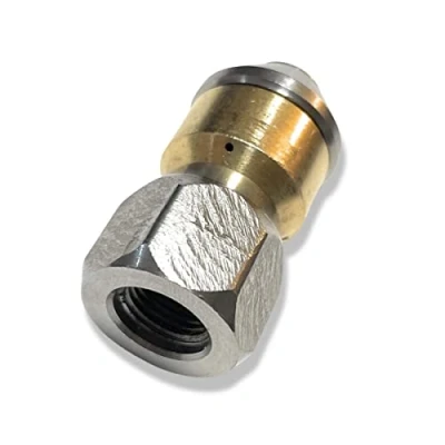 Image de Buse rotative de nettoyage canalisations 1/8&quot; IG pour nettoyeur haute pression Compatible avec Kärcher, Kränzle, WAP, Nilfisk Alto Acier inoxydable et laiton, Max 250 bar Élimination efficace