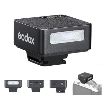 Image de Godox iM20 Mini flash d&#039;appareil photo 5 niveaux de puissance 3 s Temps recharge Caméra Speedlite 440 flashs à pleine Design contact unique Batterie intégrée pour appareils sans