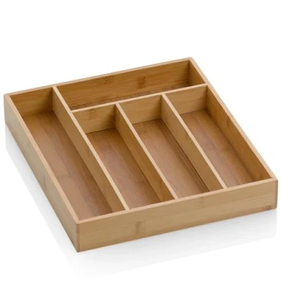 Image de Kela 12011 Range Couverts en Bambou, 5 Compartiments, 30x34x5 cm, &#039;Kalma&#039;