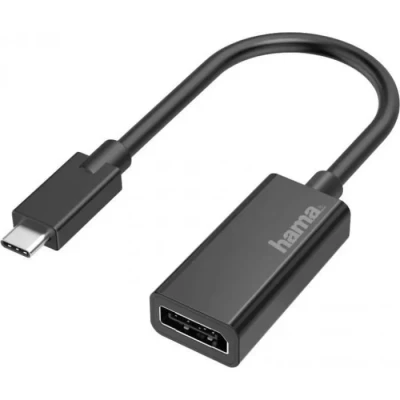 Image de Hama 00200314 câble vidéo et adaptateur USB Type C DisplayPort Noir Neuf