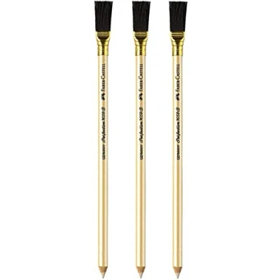 Image de Faber Castell Lot de 3 Crayons Gomme Perfection 7058 B avec Brosse