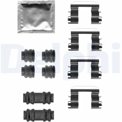 Image de DELPHI LX0680 Kit d&#039;accessoires, plaquette de frein à disque FIAT: 500 3 portes, C Cabriolet