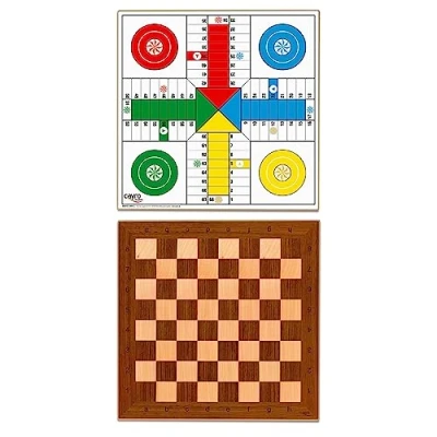 Image de Cayro Parcheesi et Échiquier Bois Taille 40 x Design Classique Élégant Jeu Traditionnel Développement Cognitif Durable