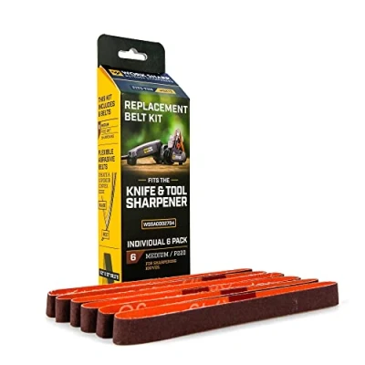 Image de Kit de courroies grain moyen WORK SHARP WSSA0002704 d&#039;affûteur couteaux et d&#039;outils Abrasifs à l&#039;oxyde céramique qualité supérieure pour les applications d&#039;affûtage