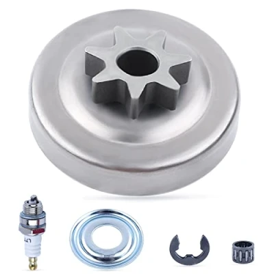 Image de 3/8 &quot; 7 Dents Tambour d&#039;embrayage Roulement à Aiguilles Kit pour Stihl 034 036 039 MS310 MS360 MS390 Tronçonneuse Pièces de Rechange avec Rondelle Agrafe Bougie d&#039;allumage