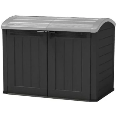 Image de KETER 12 923973 Chalet et Jardin Coffre Multifonctions 2000L Ant, Anthracite, 177 x 113 134 cm