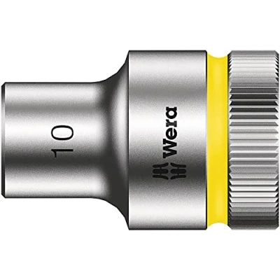 Image de Wera Außen Sechskant Steckschlüsseleinsatz 10 mm 1/2 (12.5 mm) Produktabmessung, Länge 37 050