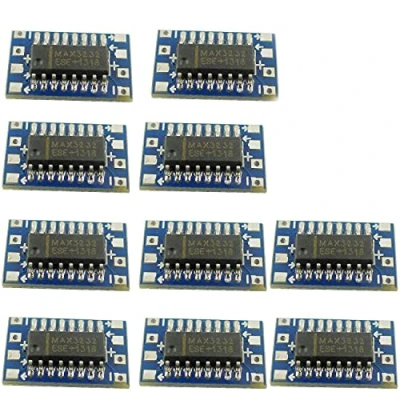 Image de Aihasd 10 pièces Mini RS232 vers TTL MAX3232 en Carte de module convertisseur conversion niveau port série