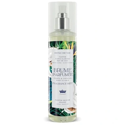 Image de Brume Parfumée 250ml Nectar des Îles Les Petits Bains de Provence Parfum Fleurs Blanches et Eau Coco