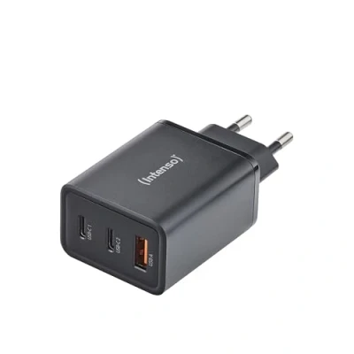 Image de Intenso W65ACC GaN schwarz Chargeur USB 65 W 1x A, 2x C® noir intérieure GaN, Power Delivery (USB PD)