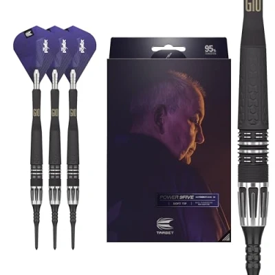 Image de Target Darts Phil Taylor Power 9 Five Gen 10 20G 95% Set de fléchettes à Pointe Souple en tungstène