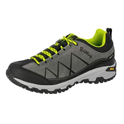 Image de Brütting Mixte Kansas Chaussures de Randonnée Basses, Gris (Anthrazit/Schwarz/Lemon Anthrazit/Schwarz/Lemon), 41 EU