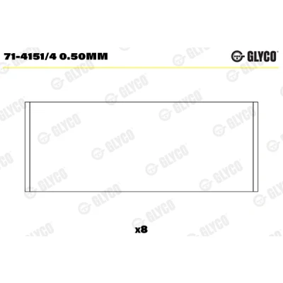 Image de GLYCO 71 4151/4 0.50mm Coussinets De Vilebrequin FORD: Focus 2, FIESTA 4, Mk1 3/5 portes
