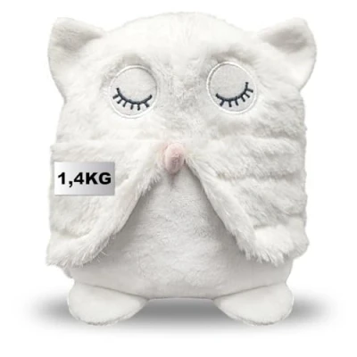 Image de COM FOUR® butée de porte arrêt lourd au design hibou mignon accessoire maison fonctionnel fenêtre idéale pour les courants d&#039;air bloc frein 1,4 kg (Hibou)